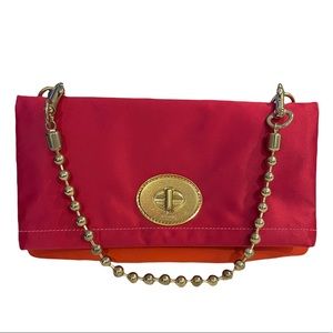 COACH Pink and Orange clutch